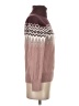 L.L.Bean Chevron-herringbone Burgundy Turtleneck Sweater Size XS - photo 4