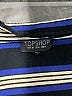 Topshop Stripes Blue Long Sleeve Button-Down Shirt Size 4 - photo 7