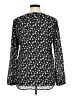 Sandra Ingrish 100% Polyester Black Long Sleeve Blouse Size XL - photo 2