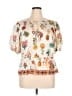 CeCe Ivory Short Sleeve T-Shirt Size XL - photo 1