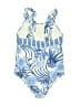Tommy Bahama 100% Polyester Print Blue One Piece Swimsuit Size 4 - 5 - photo 2