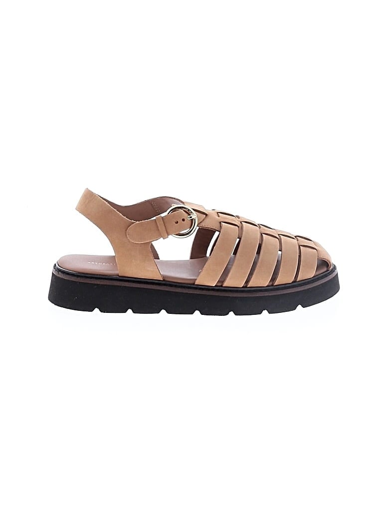 Pre-owned Anthropologie Sandals In Tan