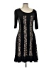 Connected Apparel Animal Print Black Cocktail Dress Size 10 - photo 1