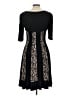 Connected Apparel Animal Print Black Cocktail Dress Size 10 - photo 2
