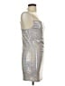 Thirty/Thirty Metallic Silver Cocktail Dress Size L - photo 4