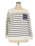 Talbots Stripes Ivory Pullover Sweater Size 2X - photo 1