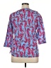 Onque Casuals 100% Polyester Blue 3/4 Sleeve Blouse Size XL - photo 2