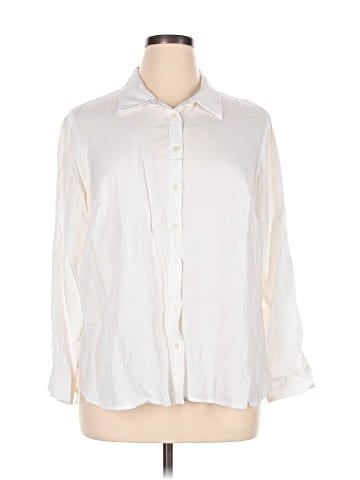 Ann Taylor LOFT 3/4 Sleeve Button-Down Shirt (view 1)