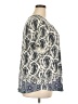 Rose + Olive Paisley Silver Short Sleeve Blouse Size 2X - photo 4