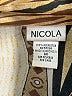 Nicola 100% Polyester Stripes Tan 3/4 Sleeve Blouse Size M - photo 7