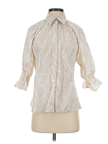 Boho Chic 3/4 Sleeve Button-Down Shirt (view 1)