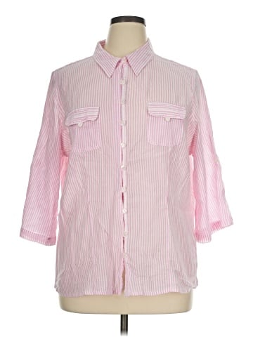 Cato 3/4 Sleeve Button-Down Shirt (view 1)