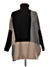 Joseph A. Color Block Black Poncho Size M - photo 1