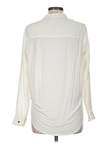 Splendid Long Sleeve Silk Top (view 2)