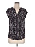 Fun2Fun 100% Polyester Black Short Sleeve Blouse Size M - photo 1