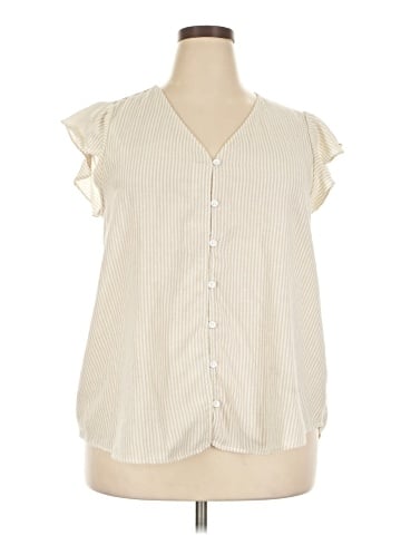 Pale Sky Short Sleeve Blouse (view 1)