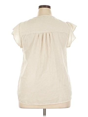 Pale Sky Short Sleeve Blouse (view 2)