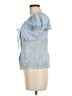 Shein Blue Short Sleeve Blouse Size 6 - photo 5