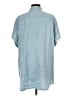 Soft Surroundings 100% Tencel Blue Short Sleeve Button-Down Shirt Size L - photo 2