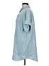 Soft Surroundings 100% Tencel Blue Short Sleeve Button-Down Shirt Size L - photo 5