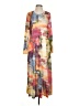 Unbranded Print Orange Casual Dress Size S - photo 1