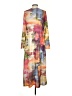 Unbranded Print Orange Casual Dress Size S - photo 2