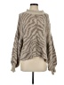 Fate Animal Print Tan Pullover Sweater Size S - photo 1