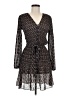 Maje 100% Polyester Print Black Cocktail Dress Size EU (FR) 38 / US 6 - photo 1