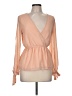 Lulus 100% Polyester Orange Long Sleeve Blouse Size M - photo 1