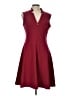 Calvin Klein Solid Red Burgundy Cocktail Dress Size 10 - photo 1