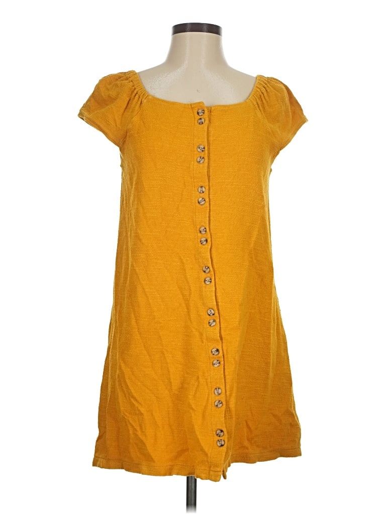 Pre-owned Texture & Thread Madewell Casual Dress In Yellow