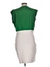 Express 100% Polyester Color Block Green Cocktail Dress Size L - photo 2