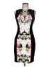 Boston Proper Graphic Black Cocktail Dress Size 10 - photo 1