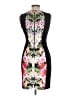 Boston Proper Graphic Black Cocktail Dress Size 10 - photo 2