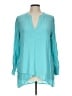 Soft Surroundings 100% Viscose Teal 3/4 Sleeve Blouse Size L (estimated) - photo 1