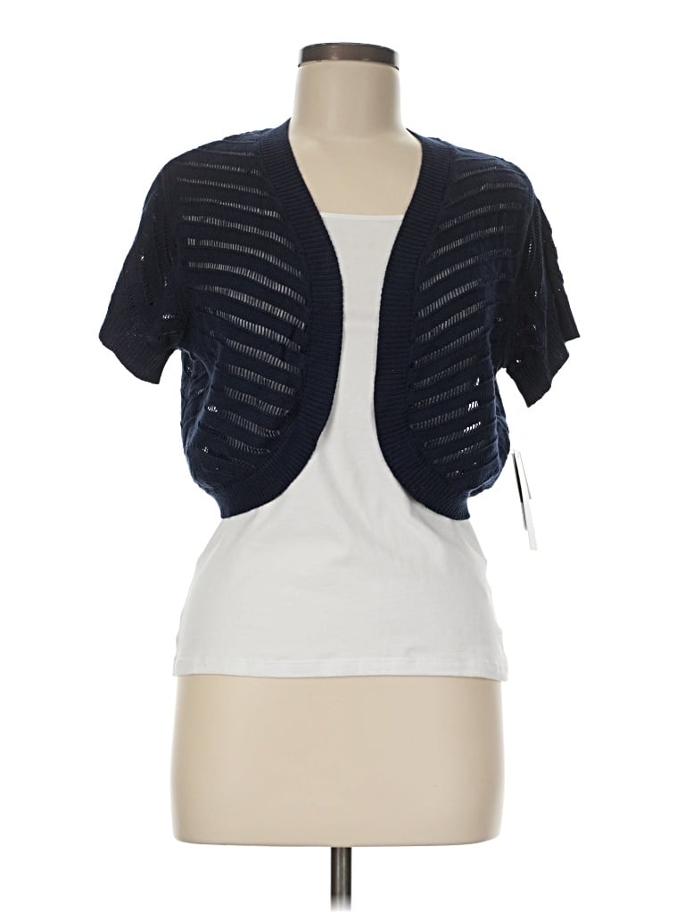 Pre-owned Signature By Robbie Bee Cardigan Sweater In Blue