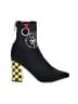 Current Mood Checkered-gingham Black Ankle Boots Size 8 - photo 1