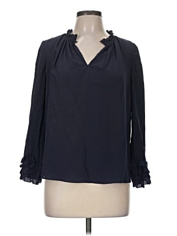 Rebecca Taylor Long Sleeve Silk Top (view 1)