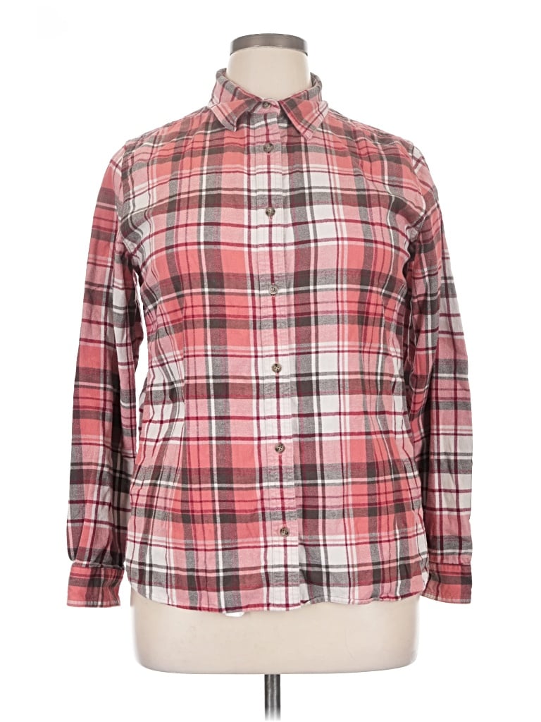 Pre-owned Cabela's Long Sleeve Button Down Shirt In Pink