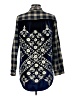 Soft Surroundings 100% Cotton Plaid Blue Long Sleeve Button-Down Shirt Size M - photo 2