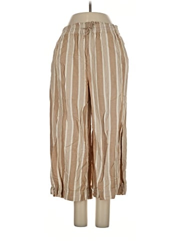 Madewell Smocked Huston Pull-On Crop Pants in Stripe (view 1)