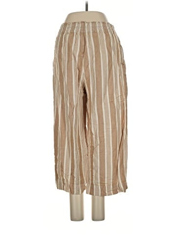 Madewell Smocked Huston Pull-On Crop Pants in Stripe (view 2)