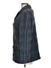 Theory Plaid Blue Wool Coat Size L - photo 5