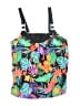 Summer Mae 100% Polyester Tropical Black Swimsuit Top Size 14 - photo 1