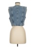 Zara 100% Baumwolle Blue Vest Size M - photo 2