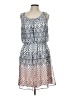 B-Design 100% Polyester Print Blue Casual Dress Size L - photo 1