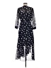 CAbi 100% Polyester Polka Dots Blue Cocktail Dress Size 6 - photo 2