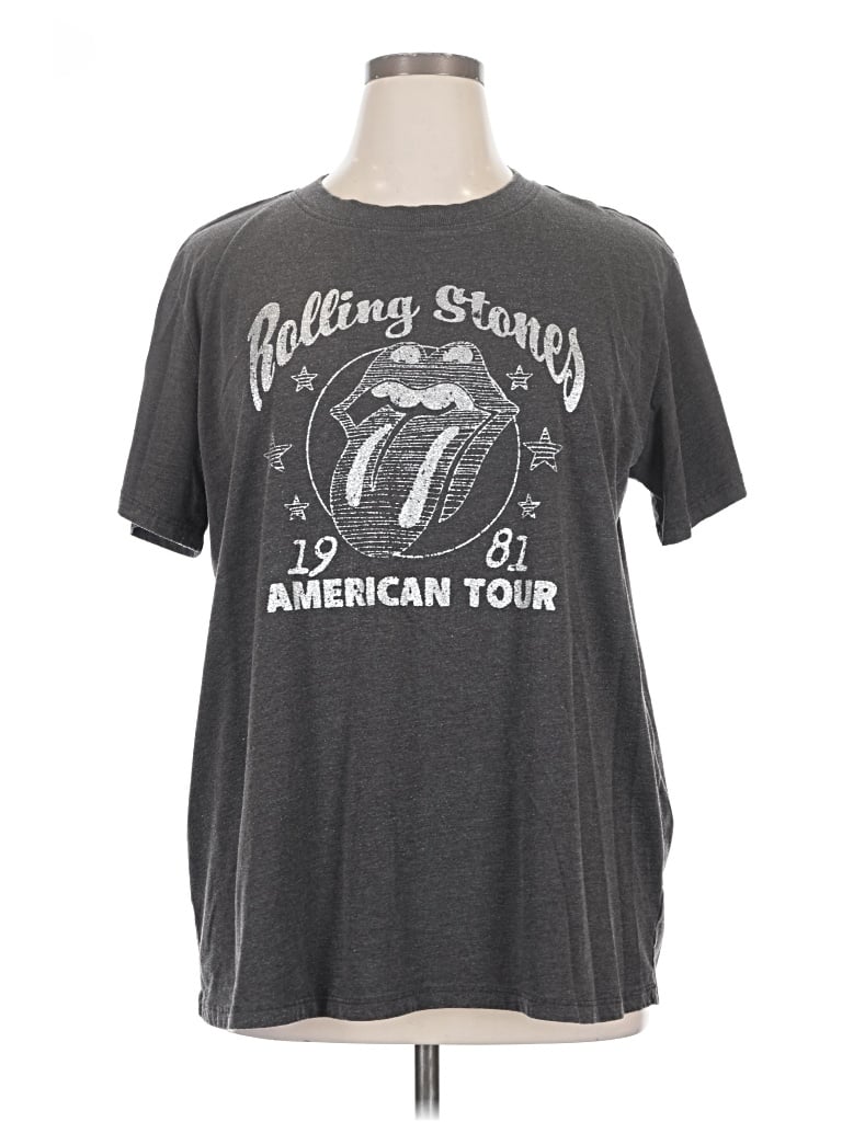 Pre-owned The Rolling Stones Short Sleeve T-shirt In Gray