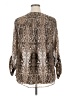 Calvin Klein 100% Polyester Animal Print Brown 3/4 Sleeve Blouse Size 0X - photo 2