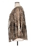 Calvin Klein 100% Polyester Animal Print Brown 3/4 Sleeve Blouse Size 0X - photo 5